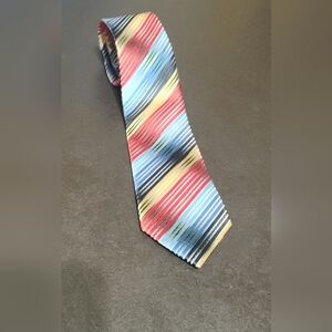 Yan Len asymmetrical striped tie